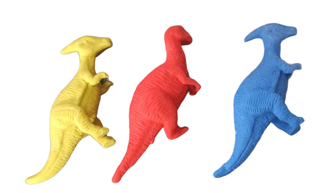 Dinosaur shaped erasers for return gift - Pack of 3 stationery KidosPark