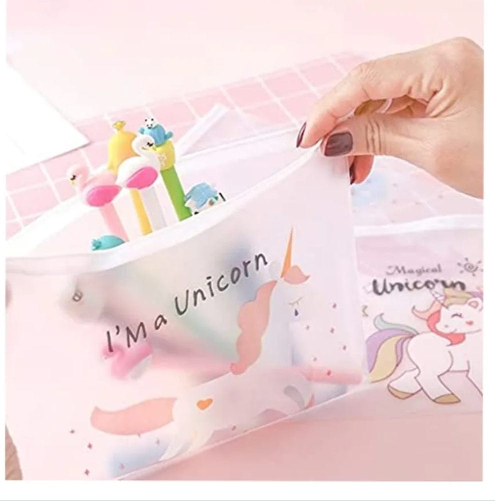 Unicorn PVC Document Bag File Folder/ Pencil Case /Stationery Holder/ Organizer Bags and Pouches KidosPark