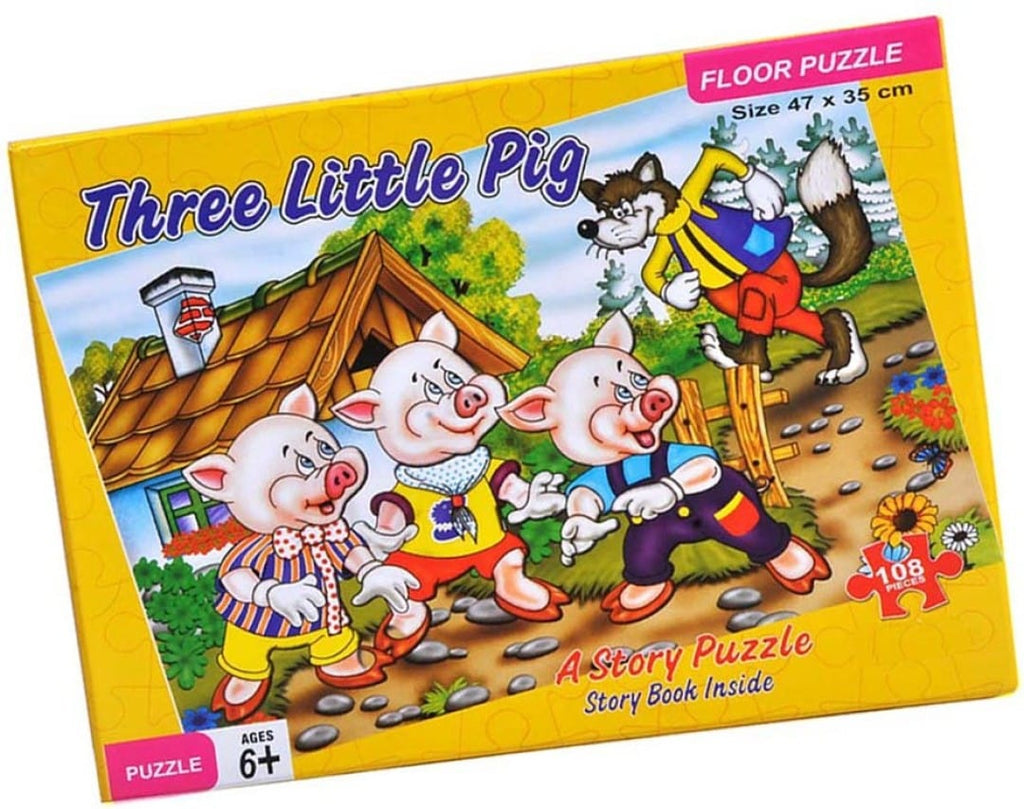 KidosPark TOY 108 Pieces The Three little pigs Jigsaw puzzle for kids