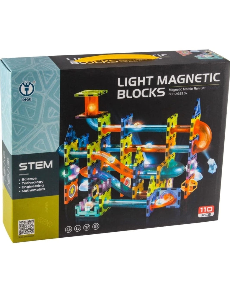 110 Pieces light magna tiles /building blocks/ marble run blocks educational toy for kids/ toddlers blocks KidosPark