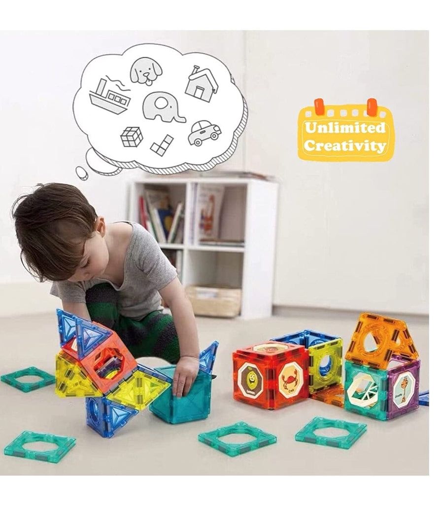 110 Pieces light magna tiles /building blocks/ marble run blocks educational toy for kids/ toddlers blocks KidosPark