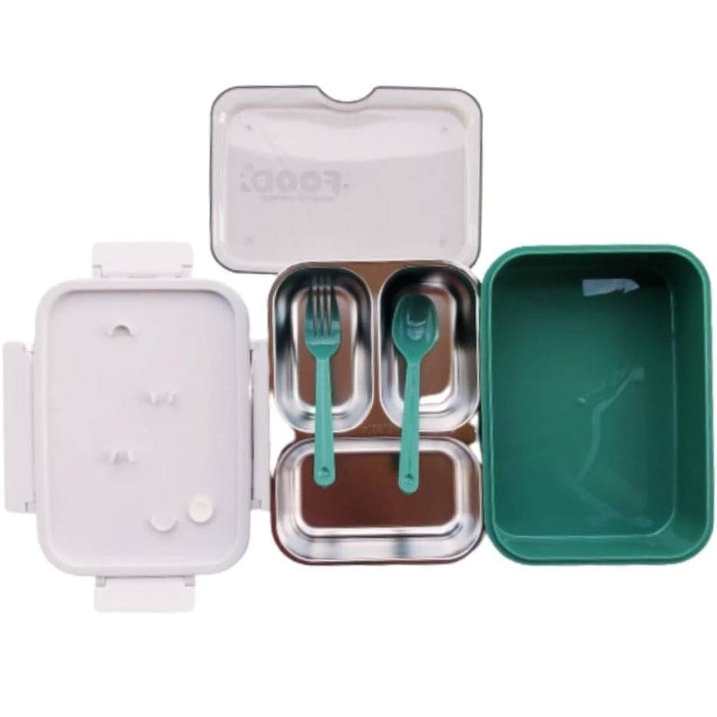 3 compartment Stainless steel premium quality/ leak proof insulated lunch box for kids lunch box KidosPark