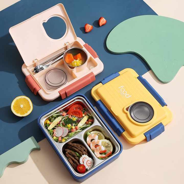 4 compartment Premium Insulated Lunch Box Set lunch box KidosPark