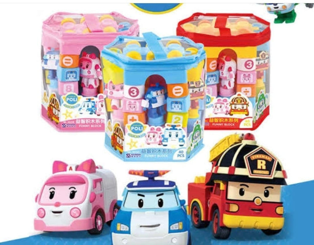 80 large pieces Poli robocar Building blocks blocks KidosPark