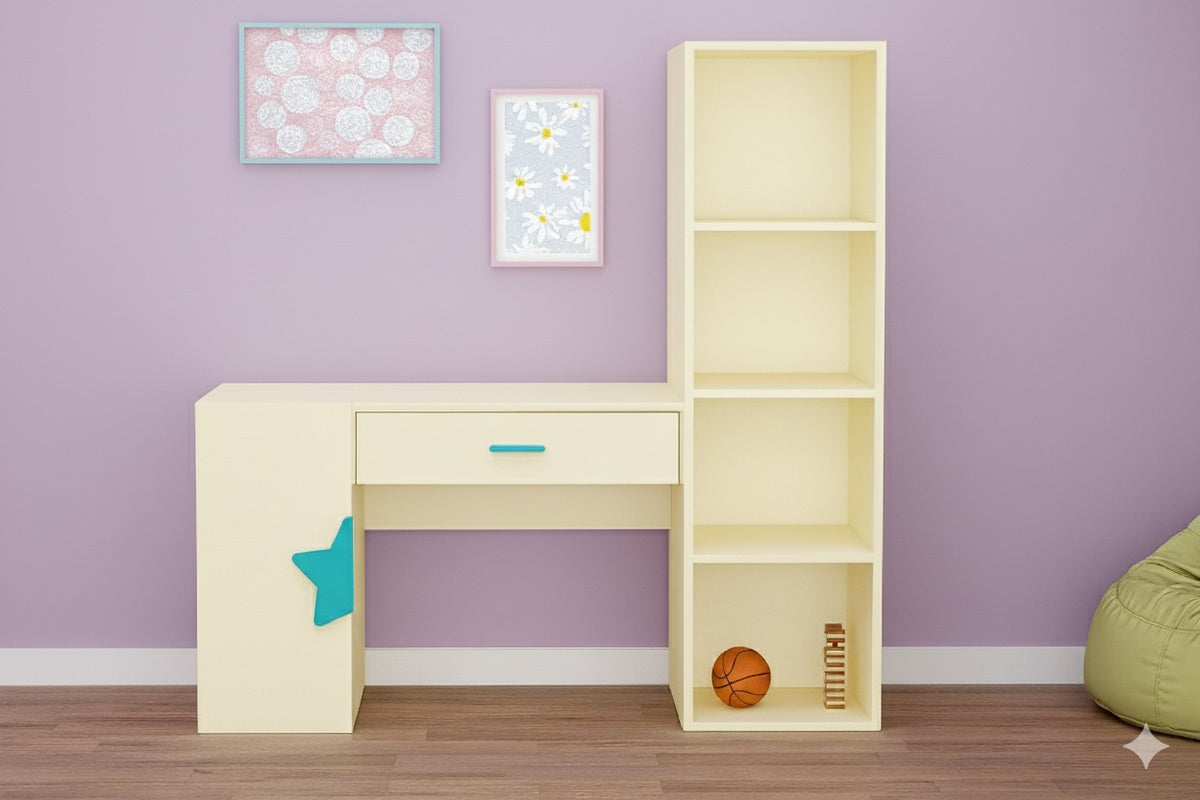 Kids Study Table with Bookshelf| MDF and Laminate finish – Kidospark