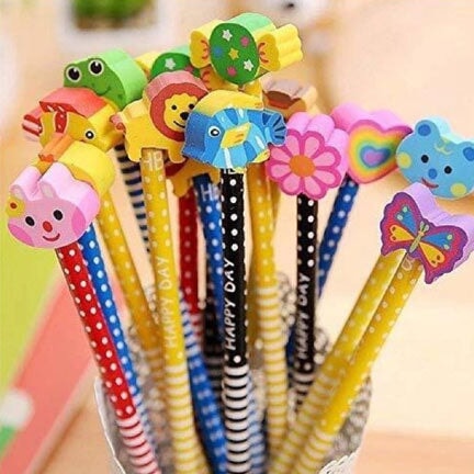 Adorable Eraser-Top Pencils Set: The Perfect Return Gift for a Fun