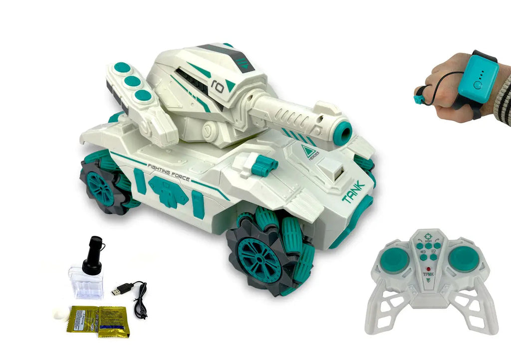 Advanced 2.4 GHz Gesture Sensing Tank: Launch Water Bombs, Remote Long-Distance Control, Multi-Directional Driving, Lateral Walking, 360¬∞ Whirling, Auto Demo Remote controlled Toys KidosPark