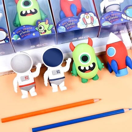 Alien Design puzzle eraser stationery KidosPark