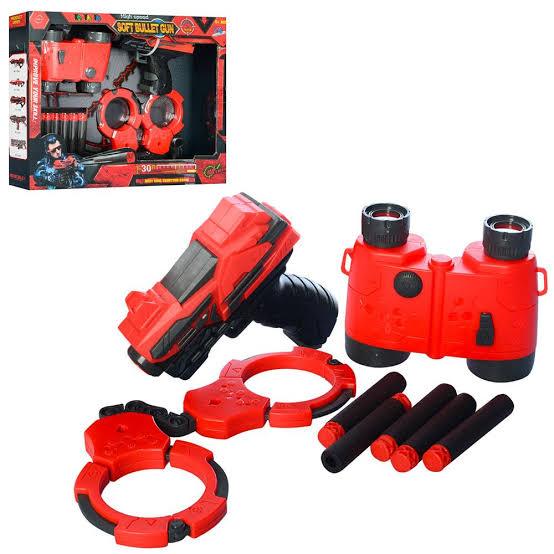 Amazing toy gun for kids Soft Foam Based Bullets, handcuffs, and Binoculars Role play toys KidosPark