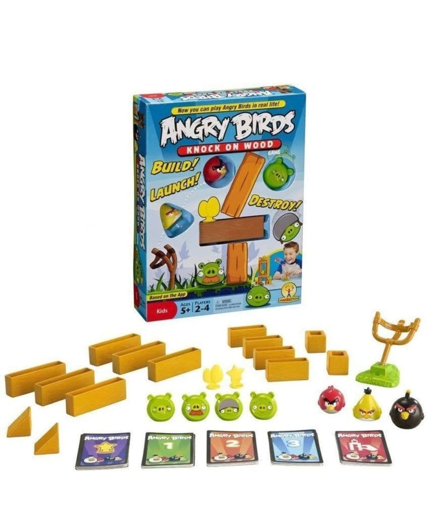 Angry Bird build ,launch and destroy game. Knock on wood blocks KidosPark