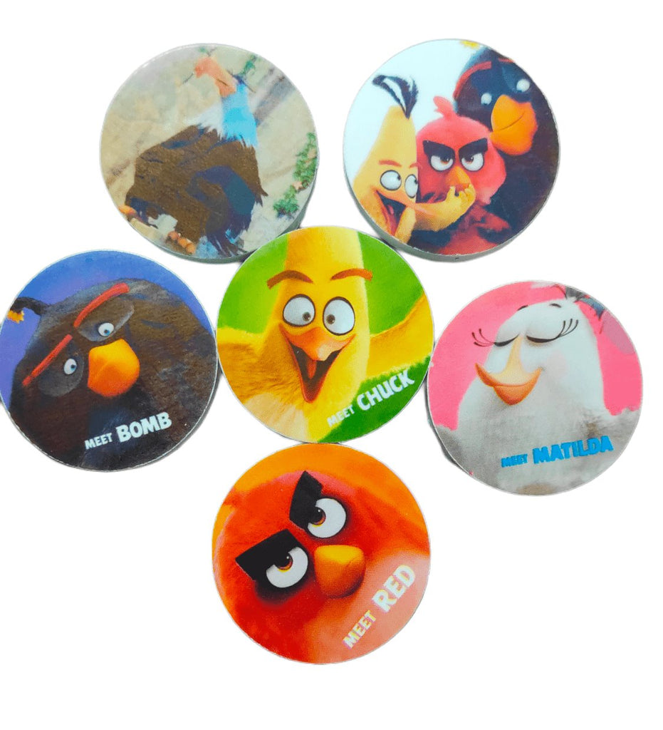 Angry birds erasers for return gift - Pack of 6 stationery KidosPark