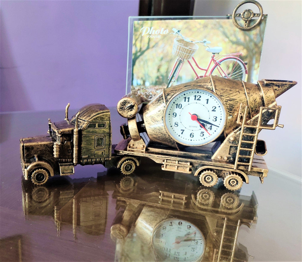 Antique styled Truck model Table top with Photo Frame and an Alarm Clock Picture Frame KidosPark