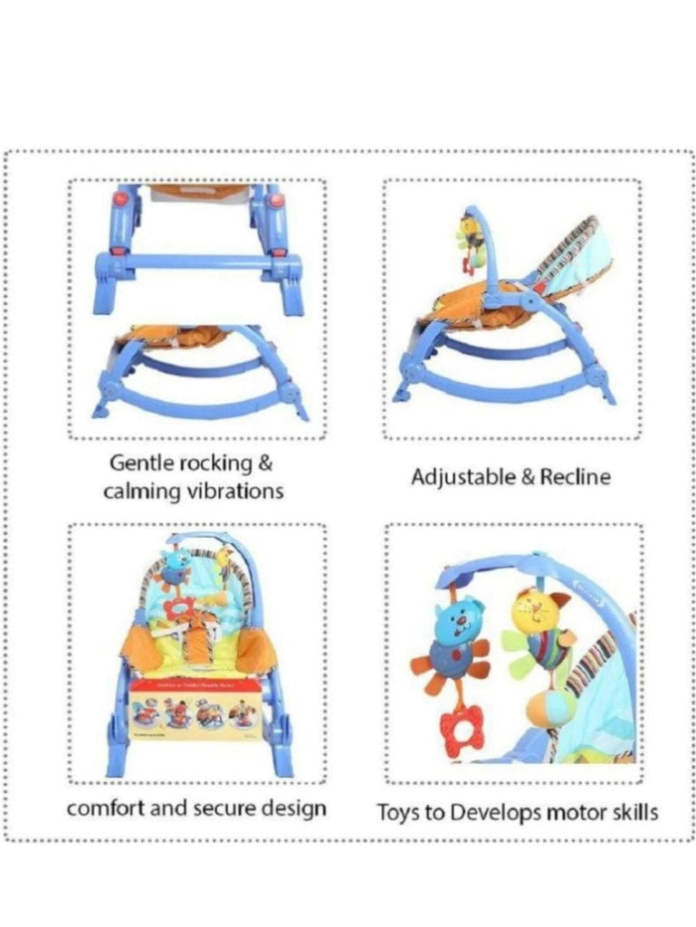 Baby Bucket Newborn to Toddler Portable Baby Rocker Toy KidosPark