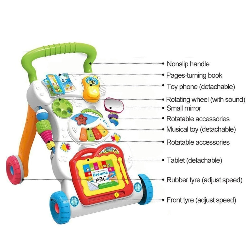 Baby Multi-Functional learning Walker with Musical Rattle Book Toy for Child baby toy KidosPark