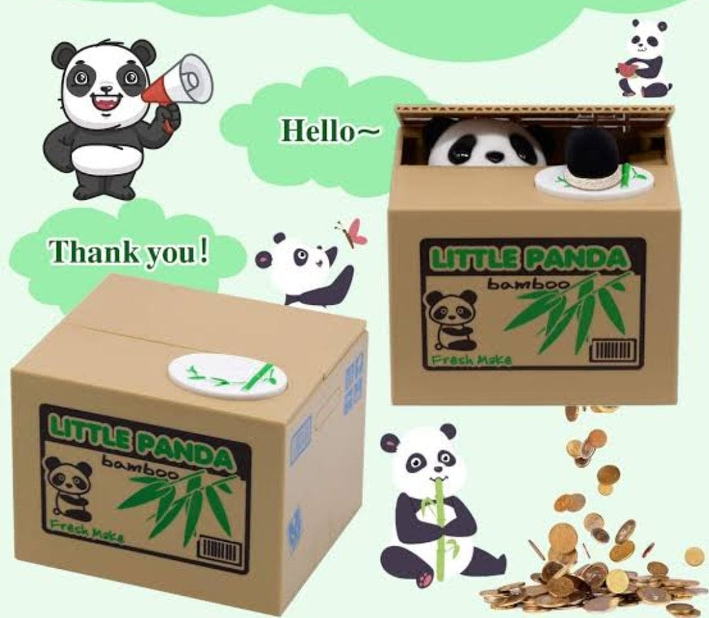 Battery operated stealing coin panda piggy bank Piggy Bank KidosPark