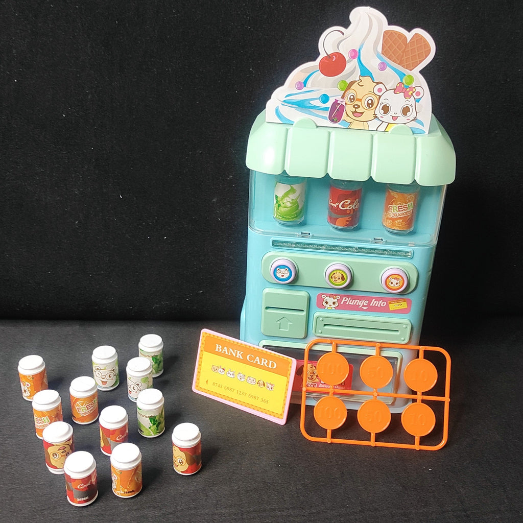 Battery operated vending machine with light and sound for kids pretend play. Toy KidosPark