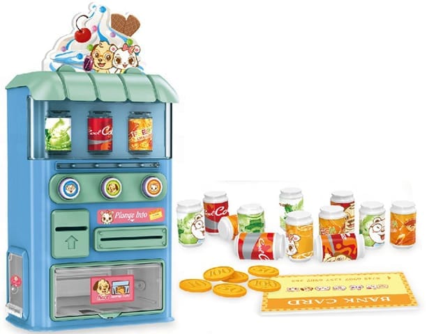 Battery operated vending machine with light and sound for kids pretend play. Toy KidosPark