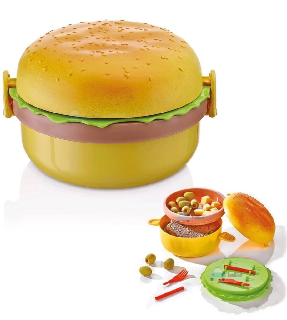 Burger Buddy: Dual Compartment Leak-Proof Lunch Box lunch box KidosPark
