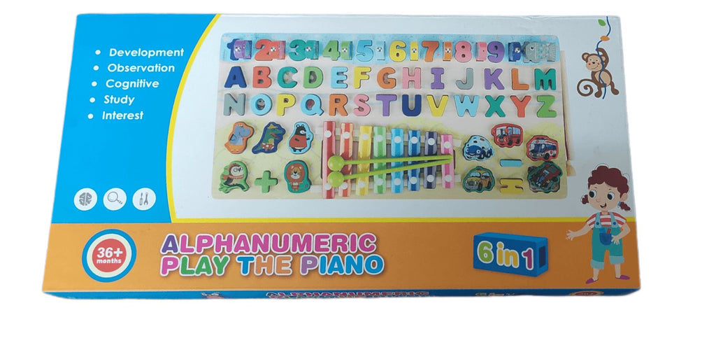 Comprehensive Learning Wooden Educational Toy Set - Alphabets, Numbers, Transport, Animals, Xylophone, and More! Educational toy KidosPark