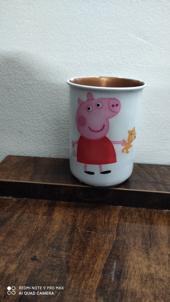 Copper Peppa Pig bottle with 2 glasses Bottles and Sippers KidosPark