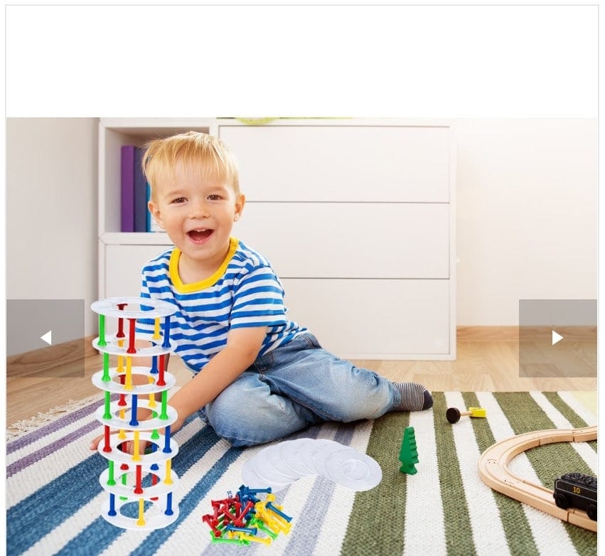 Crash the tower stacking game blocks KidosPark