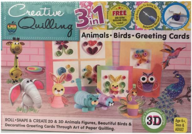 Creative 3 in 1 quilling set for art and craft Art and Crafts KidosPark