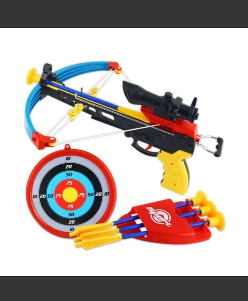 Crossbow shooting toy set with laser targets, crossbow archery simulation with 3 suction arrows and infrared Toy KidosPark