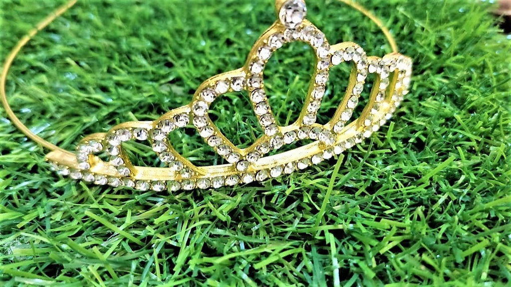 Crystal Studded princess crown Headband/ clips KidosPark
