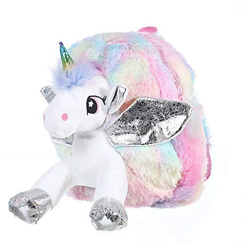 Cute and Stylish 3D unicorn fur backpack for casual/ Picnic purpose Bags and Pouches KidosPark