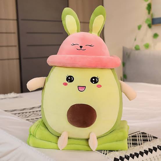 Cute Avocado plush / Soft toy/ pillow and blanket Dolls and Doll houses KidosPark