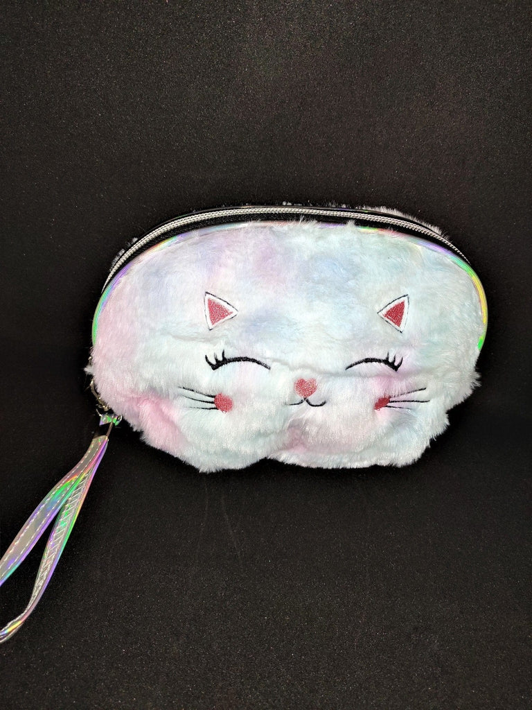 Cute Cat Styled Multipurpose fur pouch/ Make up Pouch/ Stationery pouch Bags and Pouches KidosPark