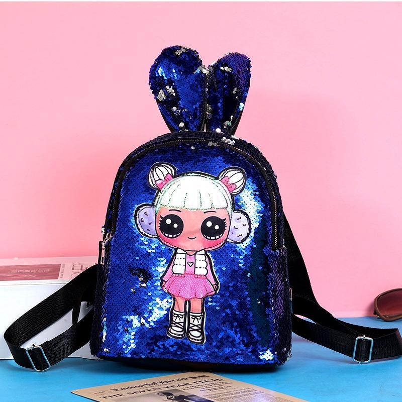 Cute Doll print sequinned Picnic/ Casual backpack for Girls Bags and Pouches KidosPark