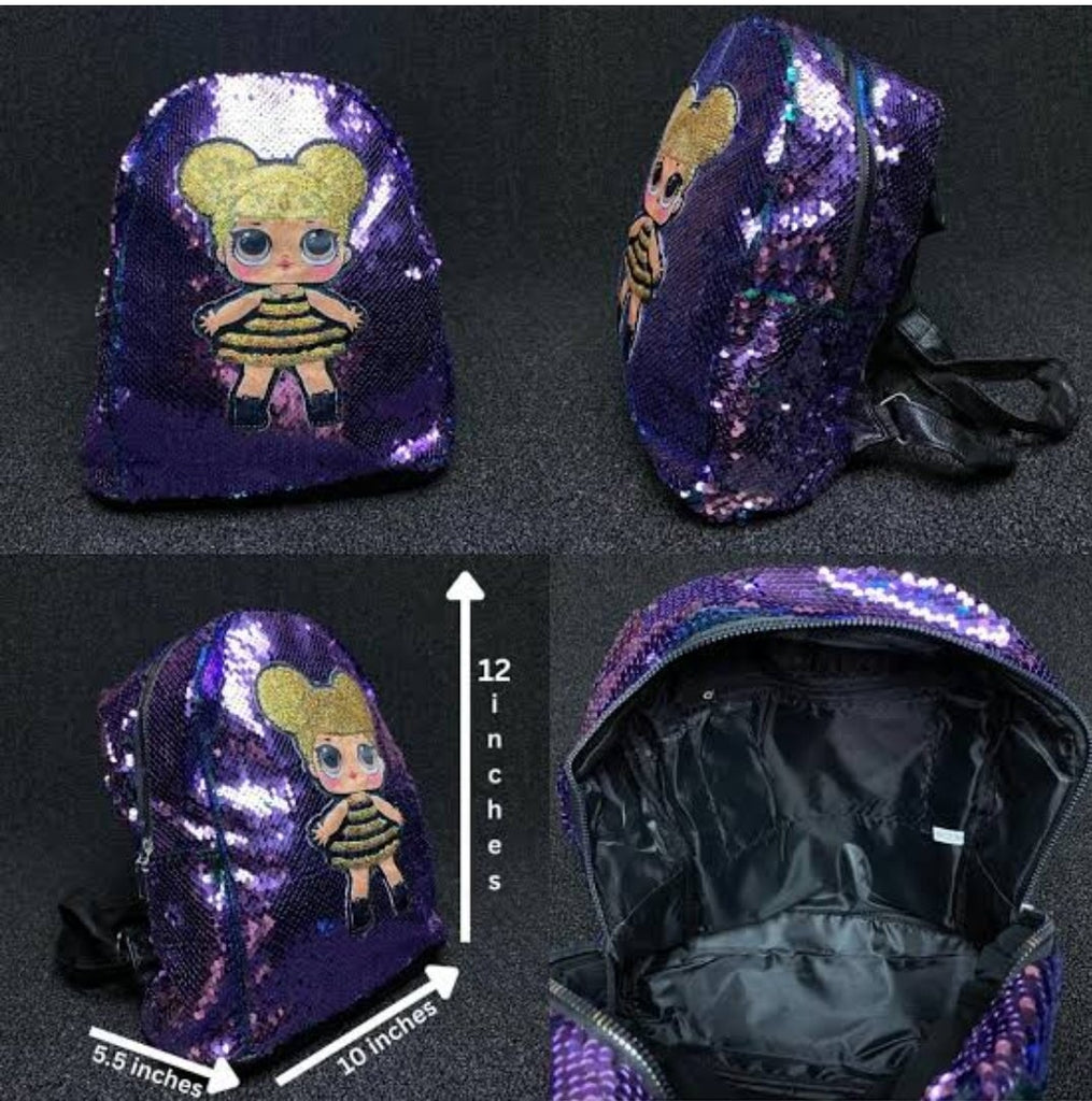 Cute LOL sequinned full size backpack for kids/ Picnic bags/ casual bags Bags and Pouches KidosPark