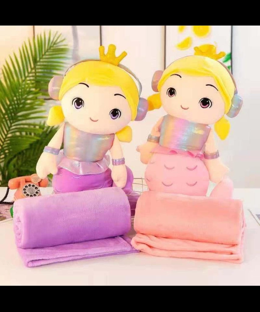 Cute Mermaid plush / Soft toy/ pillow and blanket Dolls and Doll houses KidosPark