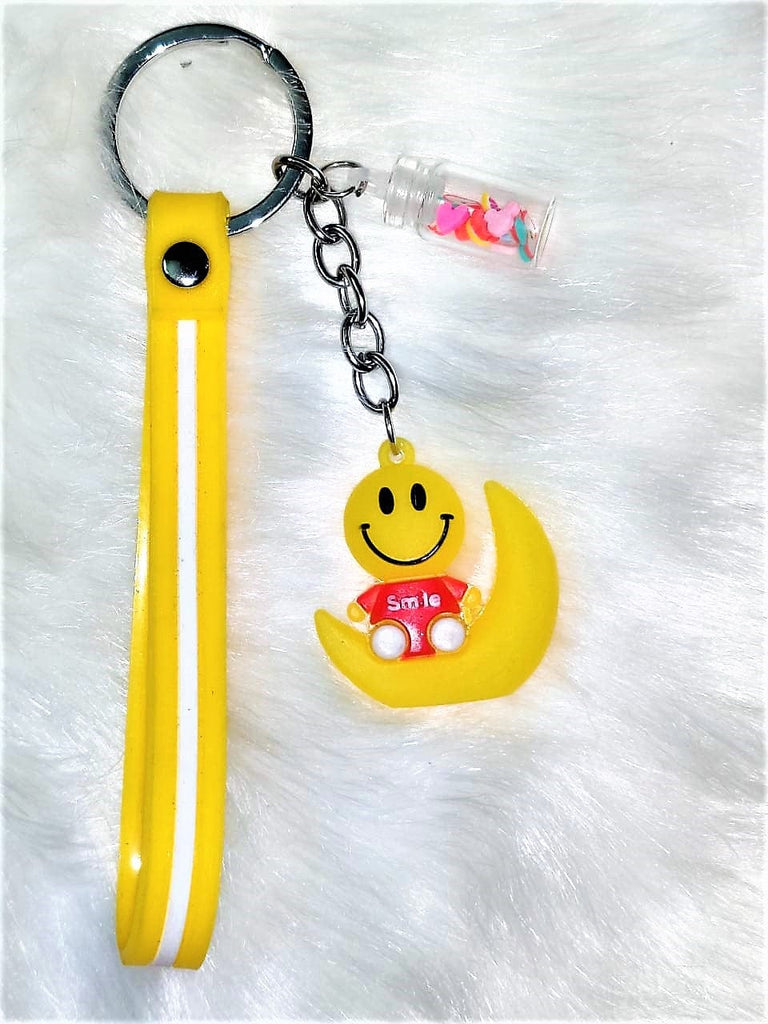 Cute moon and smiley key chain/ Bag accessory/ Car decor Keychain KidosPark