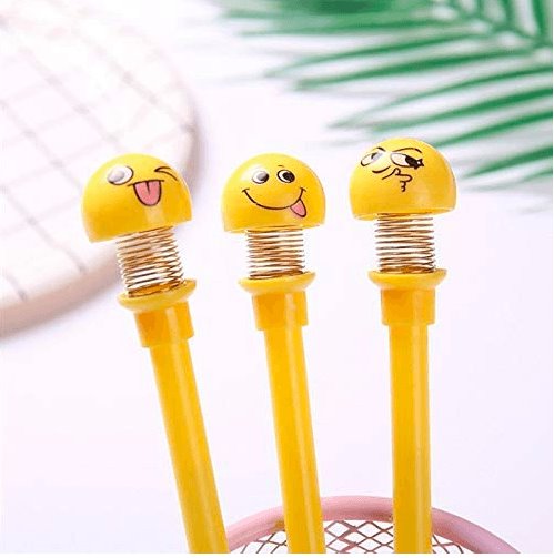 Cute Smiley/ Emoji with Spring Doll pen ( Single pen) stationery KidosPark