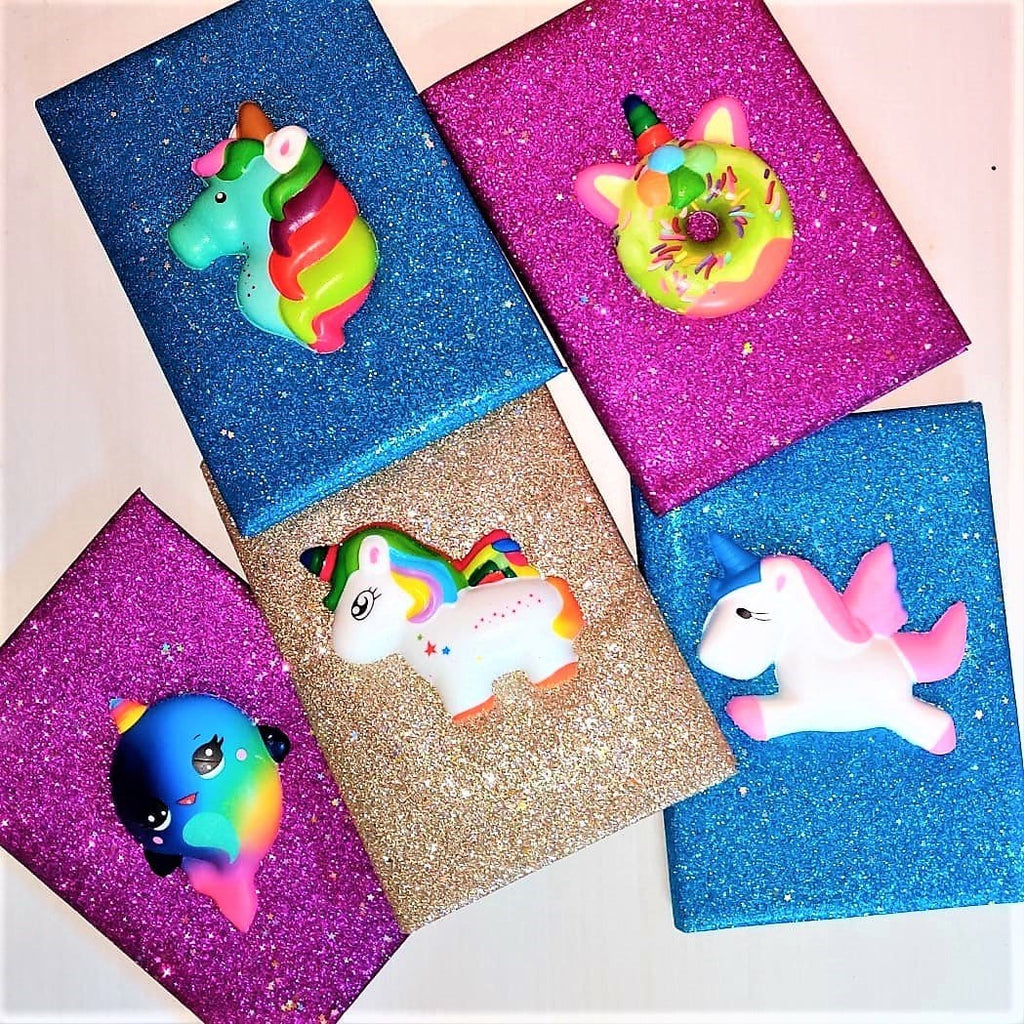 Cute Squishy Unicorn glitter Diary/ Notebook Diary KidosPark