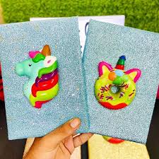 Cute Squishy Unicorn glitter Diary/ Notebook Diary KidosPark