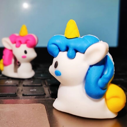 Cute Unicorn Eraser cum Sharpener ( Single pieces) stationery KidosPark