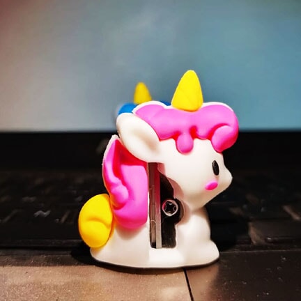 Cute Unicorn Eraser cum Sharpener ( Single pieces) stationery KidosPark