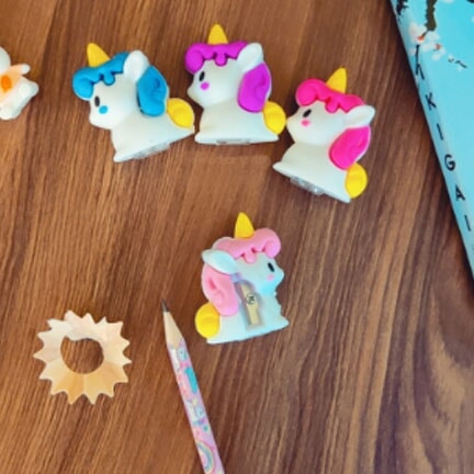 Cute Unicorn Eraser cum Sharpener ( Single pieces) stationery KidosPark