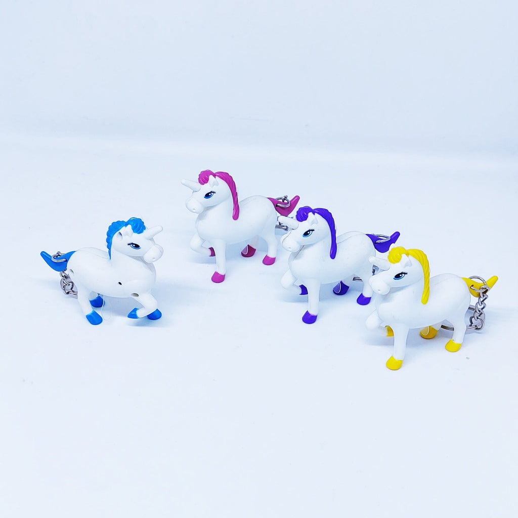 Cute Unicorn key chain/ Bag accessory/ Car decor with light and sound Keychain KidosPark