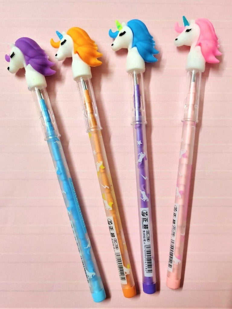 Cute Unicorn pencils - Pack of 4 stationery KidosPark