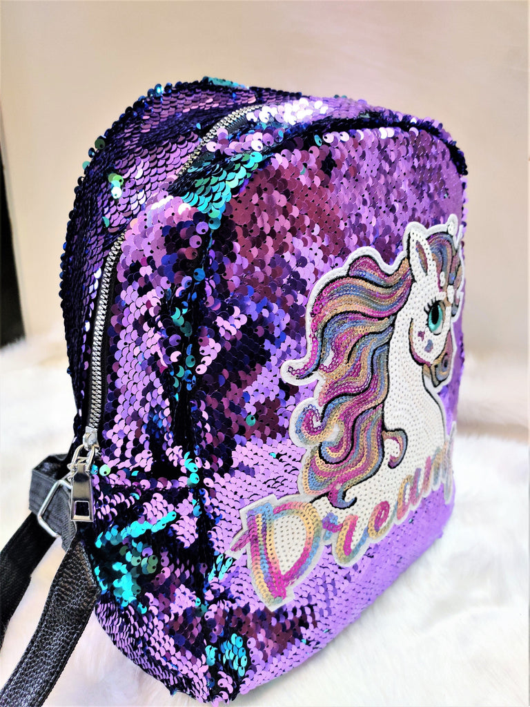 Cute Unicorn sequinned full size backpack for kids/ Picnic bags/ casual bags Bags and Pouches KidosPark