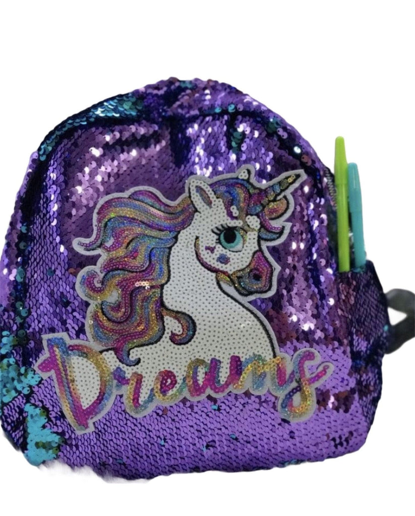 Cute Unicorn sequinned full size backpack for kids/ Picnic bags/ casual bags Bags and Pouches KidosPark