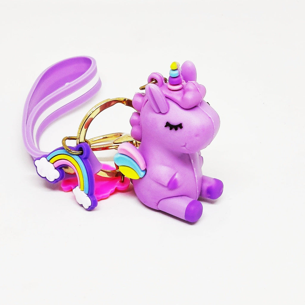 Cute Unicorn Silicone key chain/ Bag accessory/ Car decor Keychain KidosPark