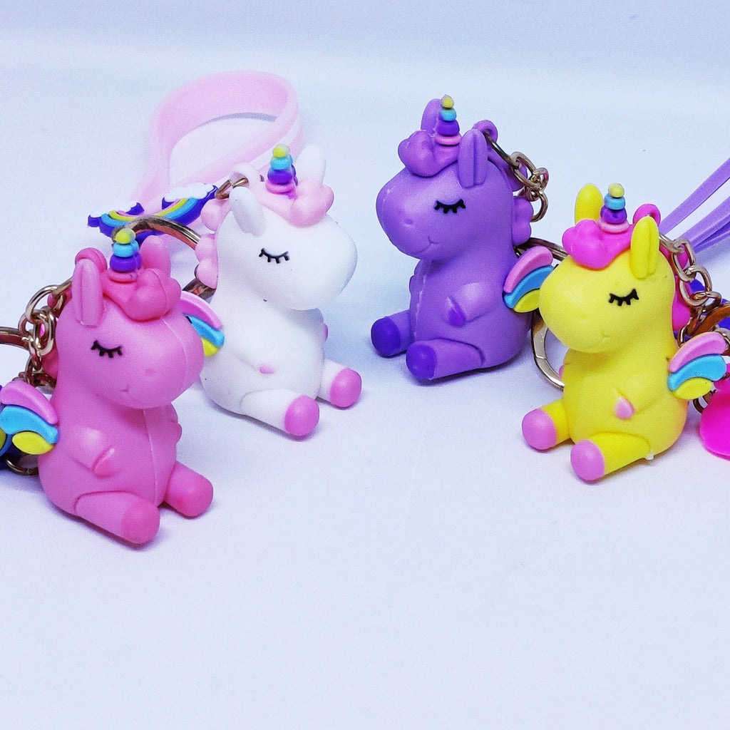 Cute Unicorn Silicone key chain/ Bag accessory/ Car decor Keychain KidosPark