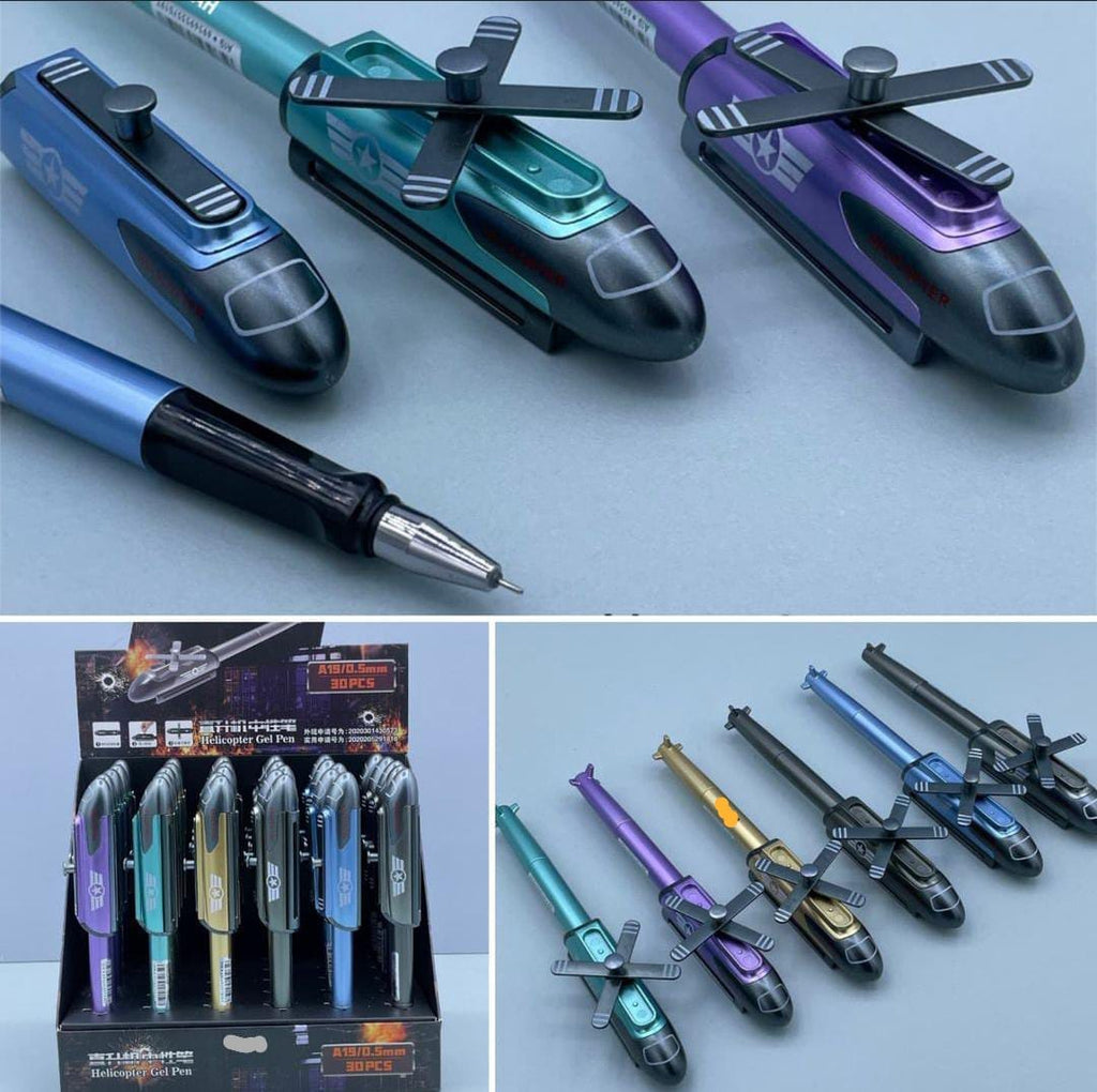 Designer Helicopter gel pen ( Single Piece) stationery KidosPark