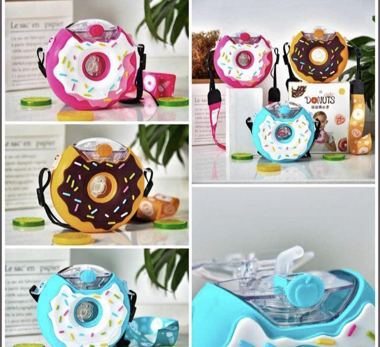 Donut shaped Sipper / Bottle with Straw- 350ml Bottles and Sippers KidosPark