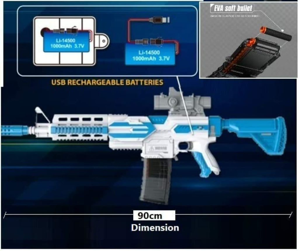 Electric Buster AK47 Automatic Toy Gun Submachine Gun Rifle - Ultimate Fun for Kids Toy KidosPark